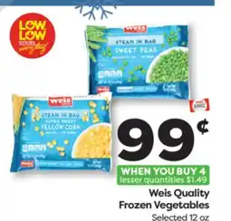 Weis Markets Weis Quality Frozen Vegetables offer