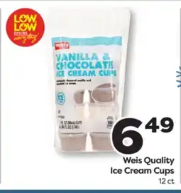 Weis Markets Weis Quality Ice Cream Cups offer