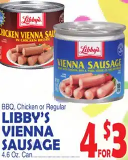 Bravo Supermarkets LIBBY'S VIENNA SAUSAGE offer