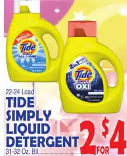 Bravo Supermarkets TIDE SIMPLY LIQUID DETERGENT offer