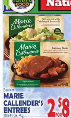 Bravo Supermarkets MARIE CALLENDER'S ENTREES offer