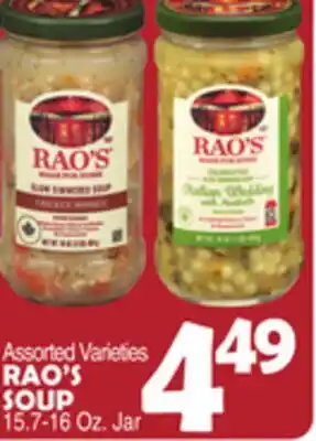 Bravo Supermarkets RAO'S SOUP offer