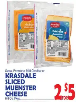 Bravo Supermarkets KRASDALE SLICED MUENSTER CHEESE offer