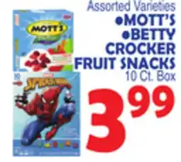 Bravo Supermarkets MOTT'S, BETTY CROCKER FRUIT SNACKS offer