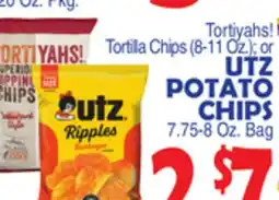 Bravo Supermarkets UTZ POTATO CHIPS 7.75-8 Oz. Bag offer