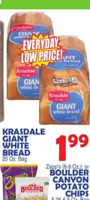 Bravo Supermarkets KRASDALE GIANT WHITE BREAD offer