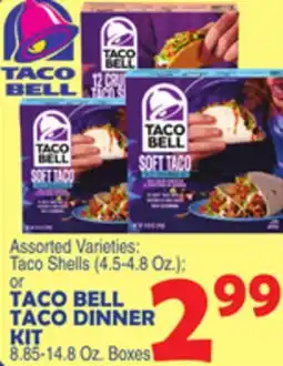 Bravo Supermarkets TACO BELL TACO DINNER KIT, 8.85-14.8 Oz. Boxes offer