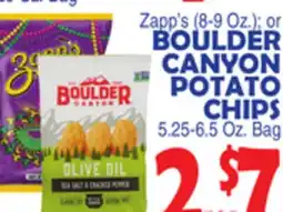 Bravo Supermarkets BOULDER CANYON POTATO CHIPS 5.25-6.5 Oz. Bag offer