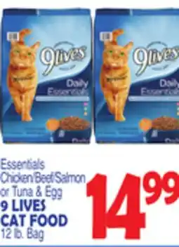 Bravo Supermarkets 9 LIVES CAT FOOD offer