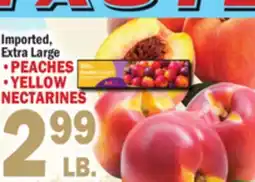 Bravo Supermarkets PEACHES, YELLOW NECTARINES offer