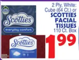 Bravo Supermarkets SCOTTIES FACIAL TISSUES, 110 Ct. Box offer