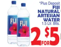 Bravo Supermarkets FIJI NATURAL ARTESIAN WATER offer