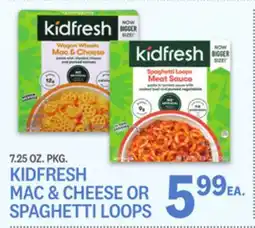 Kings Food Markets KIDFRESH MAC & CHEESE OR SPAGHETTI LOOPS offer