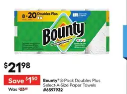Lowe's 8-Pack Doubles Plus Select-A-Size Paper Towels offer