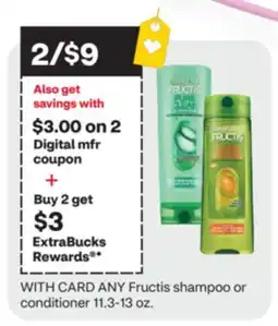 CVS ANY Fructis shampoo or conditioner offer