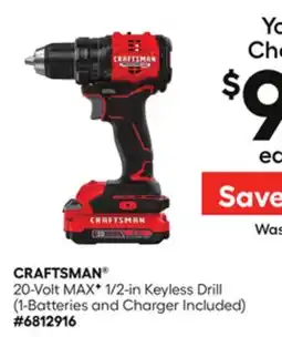 Lowe's 20-Volt MAX♦ 1/2-in Keyless Drill offer