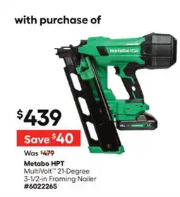 Lowe's MultiVolt 21-Degree 3-1/2-in Framing Nailer offer