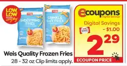 Weis Markets Weis Quality Frozen Fries offer