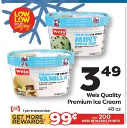 Weis Markets Weis Quality Premium Ice Cream offer