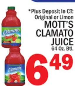 C Town MOTT'S CLAMATO JUICE offer