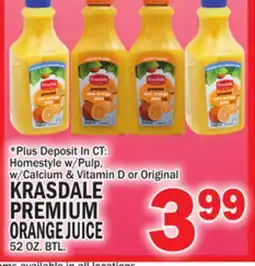 C Town KRASDALE PREMIUM ORANGE JUICE offer