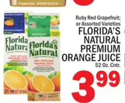 C Town FLORIDA'S NATURAL PREMIUM ORANGE JUICE offer