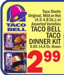 C Town TACO BELL TACO DINNER KIT 8.85-14.8 Oz. Boxes offer