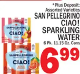C Town SAN PELLEGRINO CIAO! SPARKLING WATER offer