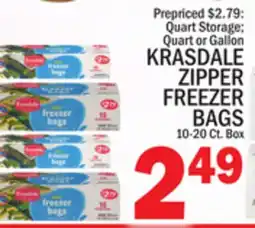 C Town KRASDALE ZIPPER FREEZER BAGS offer