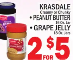 C Town KRASDALE PEANUT BUTTER 16 Oz. Jar offer