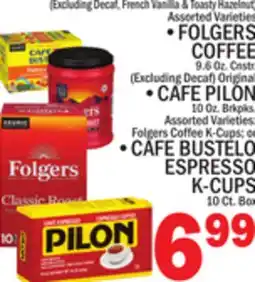 C Town FOLGERS COFFEE 9.6 Oz. Cnstr offer