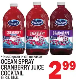 C Town OCEAN SPRAY CRANBERRY JUICE COCKTAIL offer