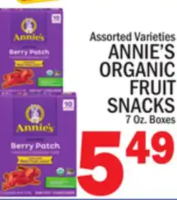 C Town ANNIE'S ORGANIC FRUIT SNACKS offer
