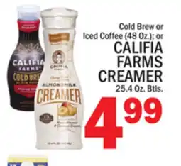 C Town CALIFIA FARMS CREAMER 25.4 Oz. Btls offer