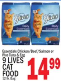 C Town 9 LIVES CAT FOOD offer