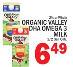 C Town ORGANIC VALLEY DHA OMEGA 3 MILK offer