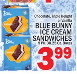 C Town BLUE BUNNY ICE CREAM SANDWICHES offer