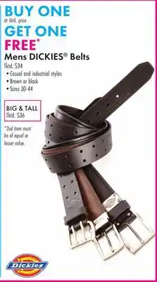 Boscov's Mens DICKIES Belts offer