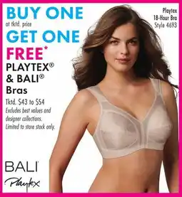 Boscov's PLAYTEX & BALI Bras offer