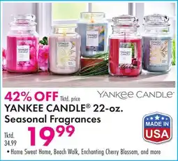 Boscov's YANKEE CANDLE 22-oz. Seasonal Fragrances offer