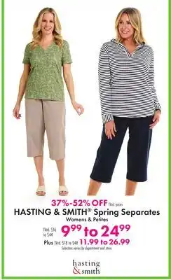 Boscov's HASTING & SMITH Spring Separates offer