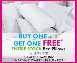 Boscov's ENTIRE STOCK Bed Pillows offer