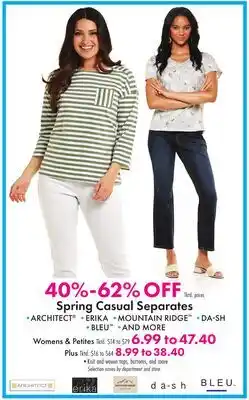 Boscov's Spring Casual Separates offer