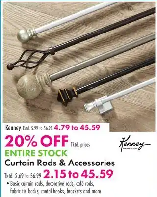 Boscov's ENTIRE STOCK Curtain Rods & Accessories offer