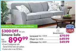 Boscov's Simone Sofa offer