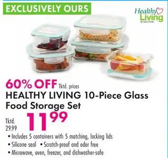 Boscov's HEALTHY LIVING 10-Piece Glass Food Storage Set offer
