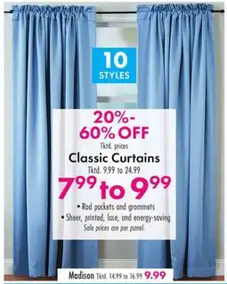 Boscov's Classic Curtains offer