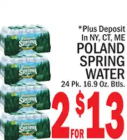 C Town POLAND SPRING WATER offer