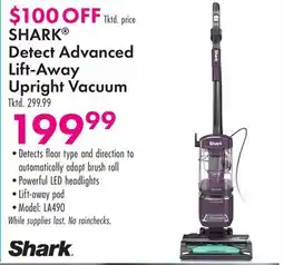 Boscov's SHARK Detect Advanced Lift-Away Upright Vacuum offer