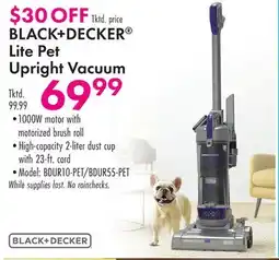 Boscov's BLACK+DECKER Lite Pet Upright Vacuum offer